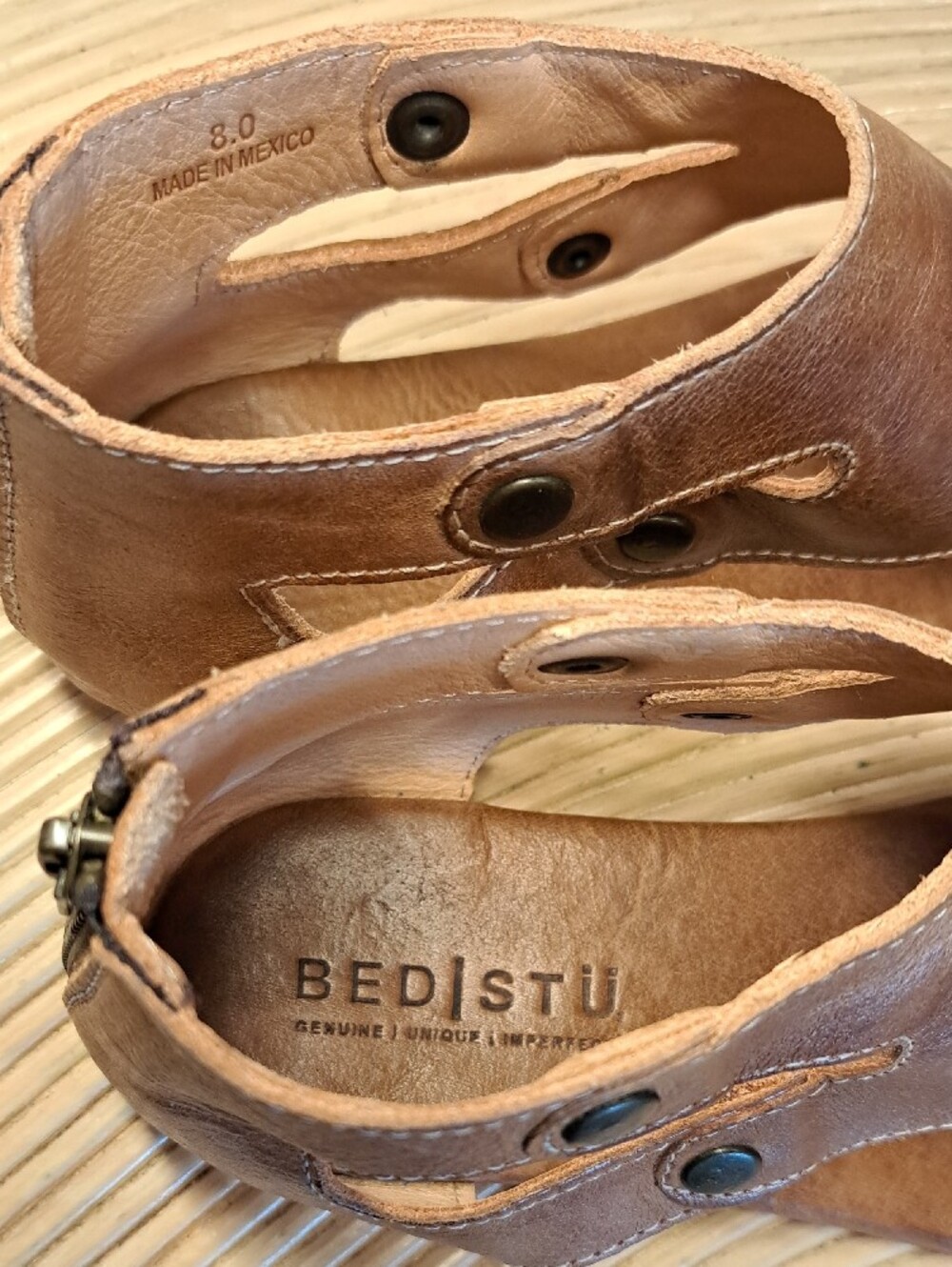 Bed Stu Cognac Soto Sandals US8 - Picture 5 of 9